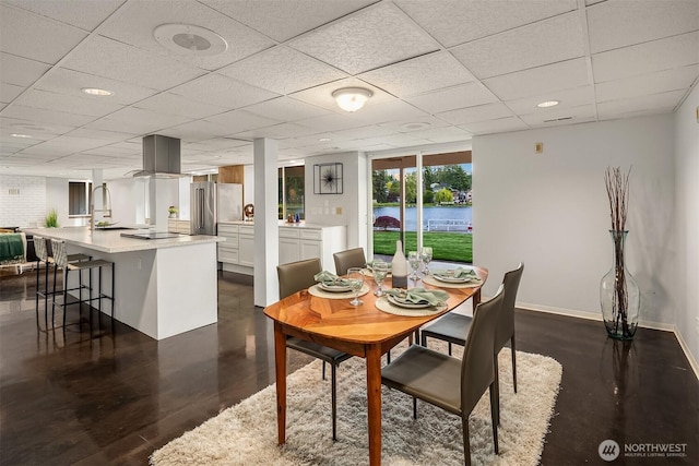 3604 Serene Way, Lynnwood, WA 98087 - dining space with baseboards and a paneled ceiling