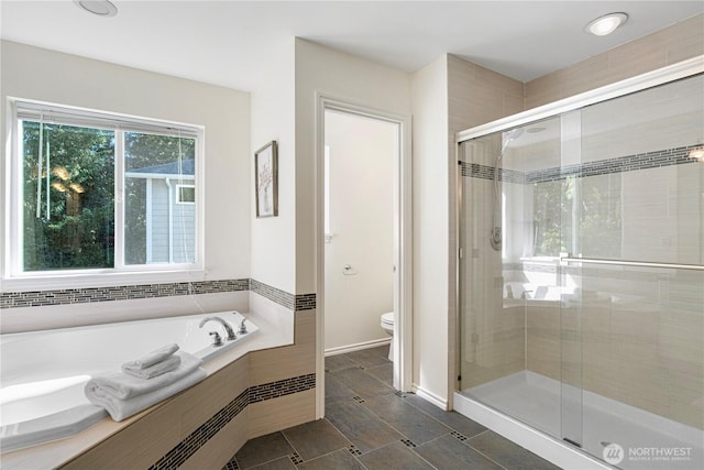 17445 NE 28th St, Redmond, WA 98052 - bathroom with a shower stall and a garden tub