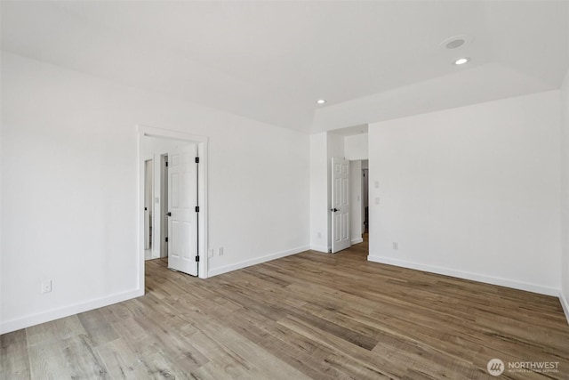 2805 Chambers Bay Dr, Steilacoom, WA 98388 - unfurnished room with light wood-type flooring and recessed lighting