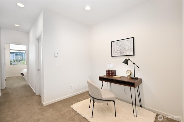 8505A 14th Ave NW, Seattle, WA 98117 - office area featuring light colored carpet and recessed lighting
