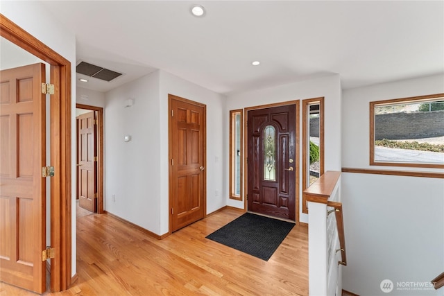 582 Lower Daniels Dr, East Wenatchee, WA 98802 - entrance foyer with light wood-style floors and recessed lighting