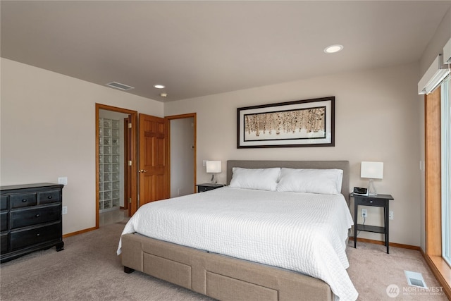 582 Lower Daniels Dr, East Wenatchee, WA 98802 - bedroom featuring light colored carpet and recessed lighting