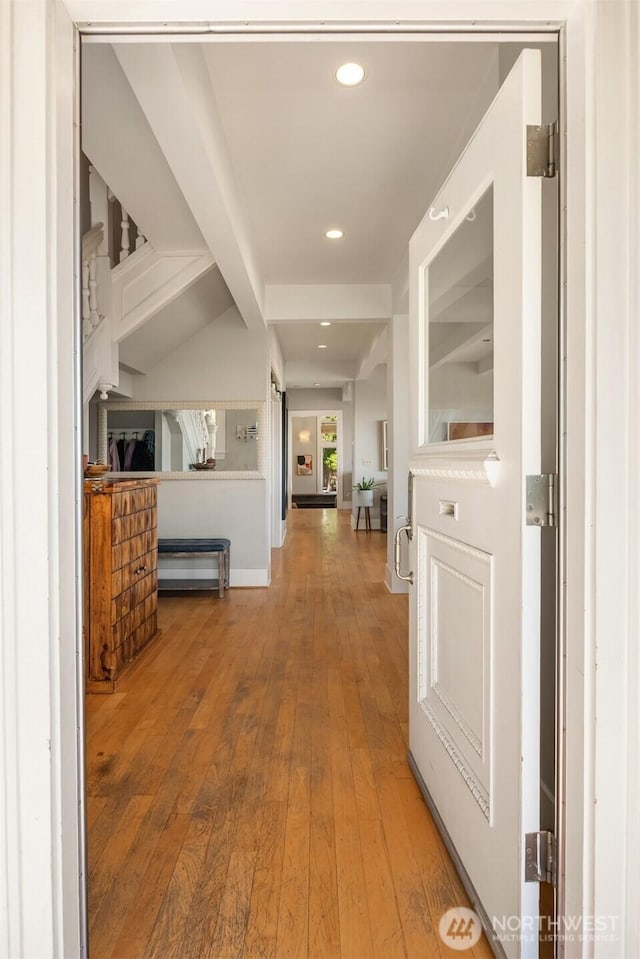 1012 2nd Ave W, Seattle, WA 98119 - hall featuring hardwood / wood-style floors and recessed lighting