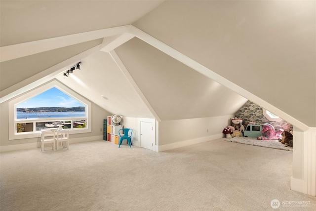 1012 2nd Ave W, Seattle, WA 98119 - game room with vaulted ceiling and carpet