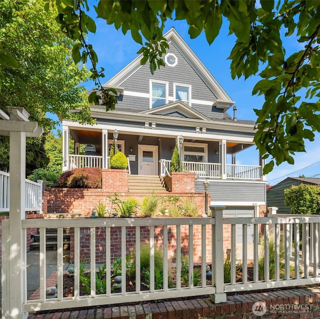 1012 2nd Ave W, Seattle, WA 98119 - view of front of property featuring covered porch