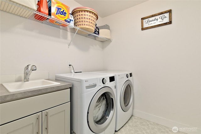 3359 Terry Ln, Enumclaw, WA 98022 - laundry area with washer and dryer and cabinet space