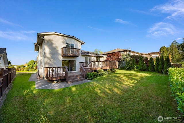 7969 W Golf Course Dr, Birch Bay, WA 98230 - rear view of house featuring a balcony and a wooden deck