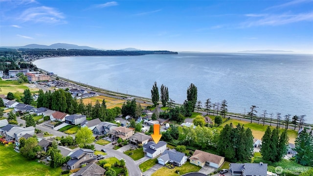 7969 W Golf Course Dr, Birch Bay, WA 98230 - aerial view of residential area featuring a water and mountain view