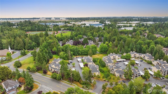5300 Harbour Pointe Blvd Unit 302G, Mukilteo, WA 98275 - aerial perspective of suburban area featuring a tree filled landscape