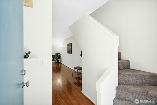 12613 SE 42nd St Unit 613, Bellevue, WA 98006 - stairway featuring wood finished floors