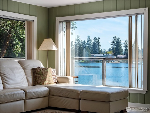 7217 20th Ave SE, Lacey, WA 98503 - living area featuring healthy amount of natural light and a water view