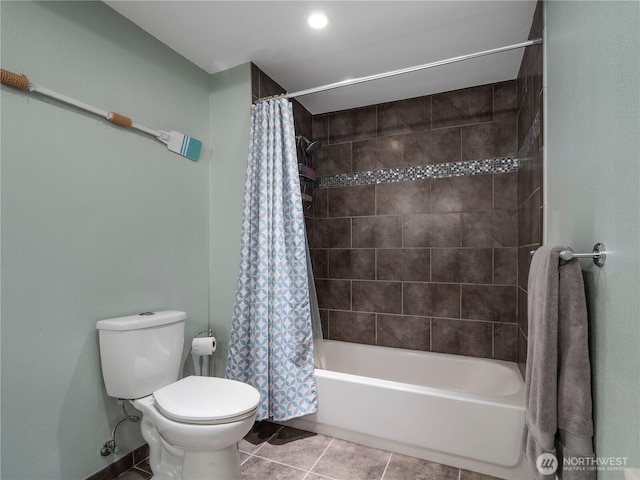 7217 20th Ave SE, Lacey, WA 98503 - full bath featuring shower / bath combination with curtain and tile patterned flooring