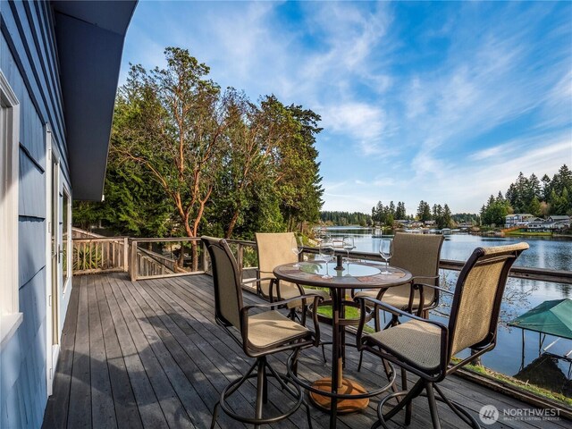 7217 20th Ave SE, Lacey, WA 98503 - wooden deck with a water view