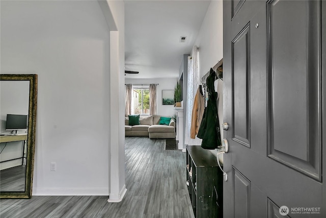 17712 17th Ave E, Spanaway, WA 98387 - entrance foyer with wood finished floors and arched walkways