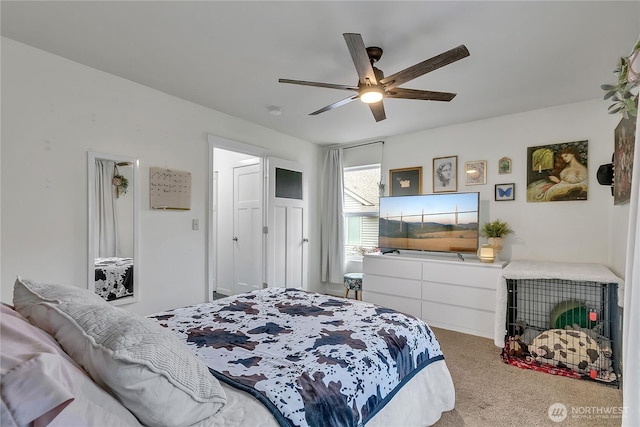 17712 17th Ave E, Spanaway, WA 98387 - bedroom with carpet floors and a ceiling fan