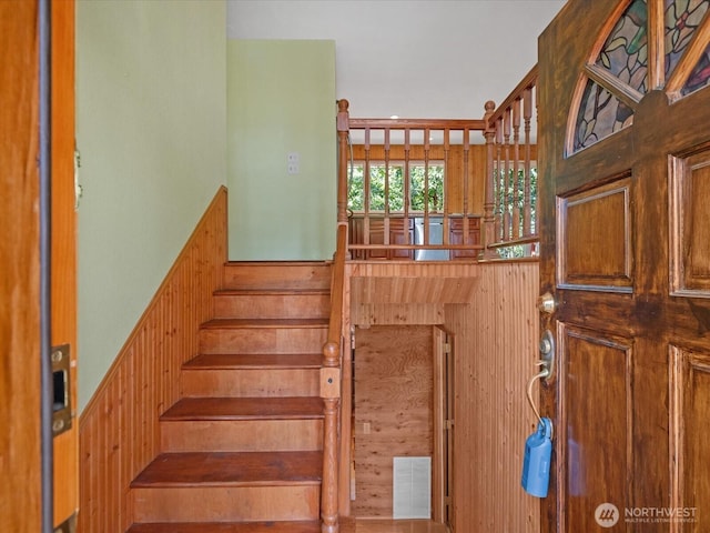 10122 50th Pl W, Mukilteo, WA 98275 - staircase with wood walls