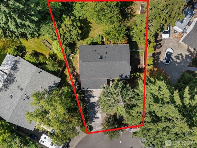 10122 50th Pl W, Mukilteo, WA 98275 - view from above of property with property parcel outlined