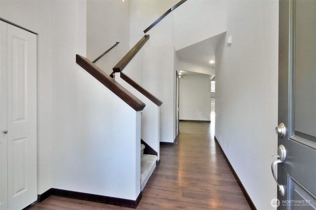 17723 3rd Ave SE, Bothell, WA 98012 - stairway with wood finished floors and baseboards