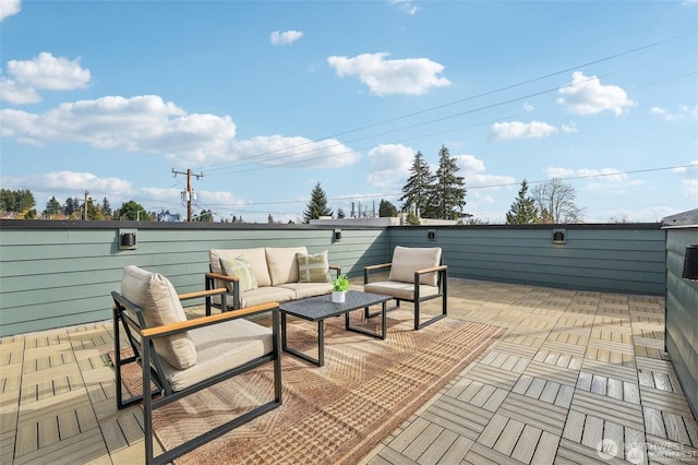 7741 15th Ave NE Unit C, Seattle, WA 98115 - view of patio / terrace with an outdoor living space