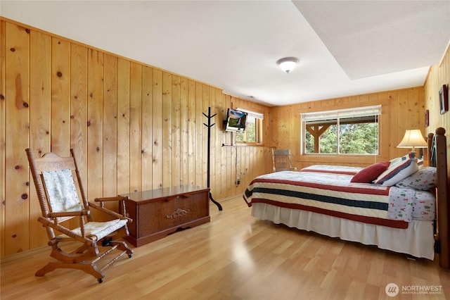 4004 Saje Ln, Sedro Woolley, WA 98284 - bedroom featuring wood finished floors and wooden walls
