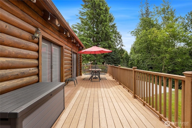 4004 Saje Ln, Sedro Woolley, WA 98284 - wooden terrace with outdoor dining area