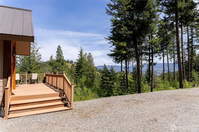 65 Fiddlers Rd, Winthrop, WA 98862 - wooden terrace with a mountain view and a forest view