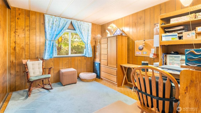 20 NE Wanda Ct, Belfair, WA 98528 - carpeted office space with wooden walls