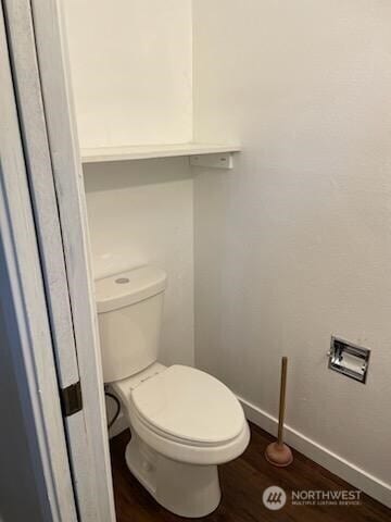 102 Garden Hill Rd, Elma, WA 98541 - bathroom with wood finished floors and toilet