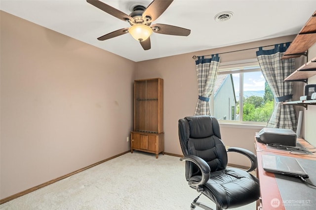 225 NE 19th St Unit 24, East Wenatchee, WA 98802 - office area with light colored carpet and a ceiling fan