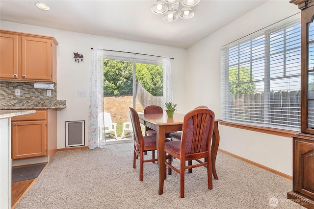 1339 Spruce St, Lynden, WA 98264 - dining area featuring a chandelier and light colored carpet