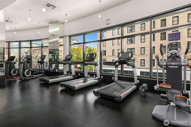1920 4th Ave Unit 604, Seattle, WA 98101 - gym featuring a towering ceiling
