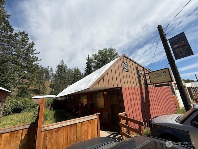 408 Main St, Conconully, WA 98844 - view of property exterior with a metal roof