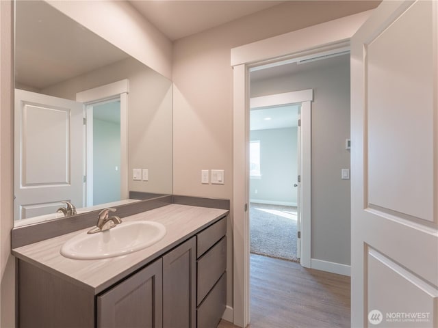 22 Salmon Dr, Wenatchee, WA 98801 - bathroom with wood finished floors and vanity