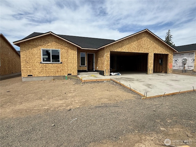 22 Salmon Dr, Wenatchee, WA 98801 - property under construction with a garage, driveway, and crawl space