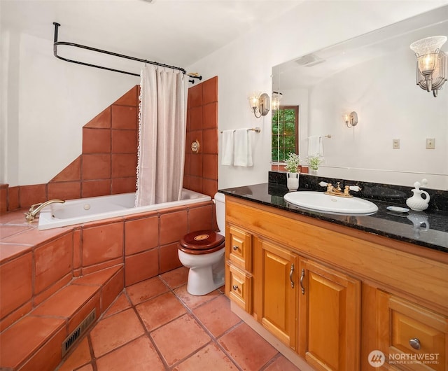 24917 Dockton Rd SW, Vashon, WA 98070 - full bathroom featuring vanity and shower / bathtub combination with curtain