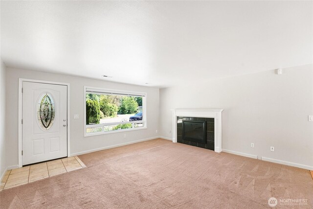 3003 193rd Pl SE, Bothell, WA 98012 - carpeted foyer with a fireplace and baseboards