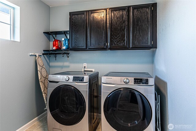 17716 25th Ave E, Tacoma, WA 98445 - laundry room with washer and dryer and cabinet space