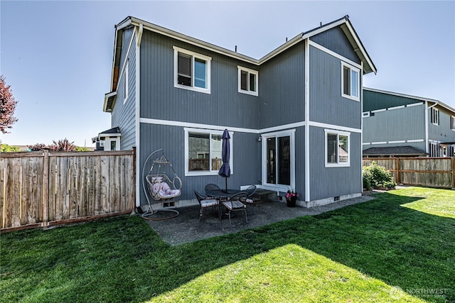 17716 25th Ave E, Tacoma, WA 98445 - rear view of property featuring a fenced backyard and a patio