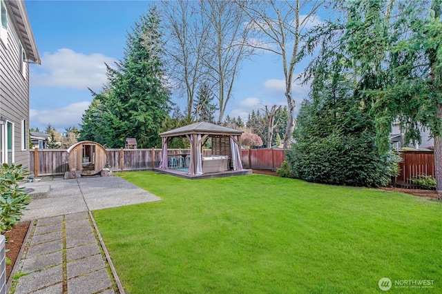 13020 112th Ave NE, Kirkland, WA 98034 - fenced backyard with a gazebo and a patio area