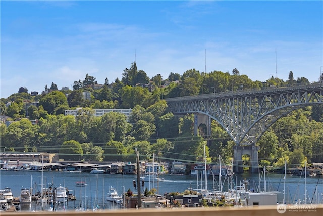 3425 Albion Pl N, Seattle, WA 98103 - water view featuring a notable bridge