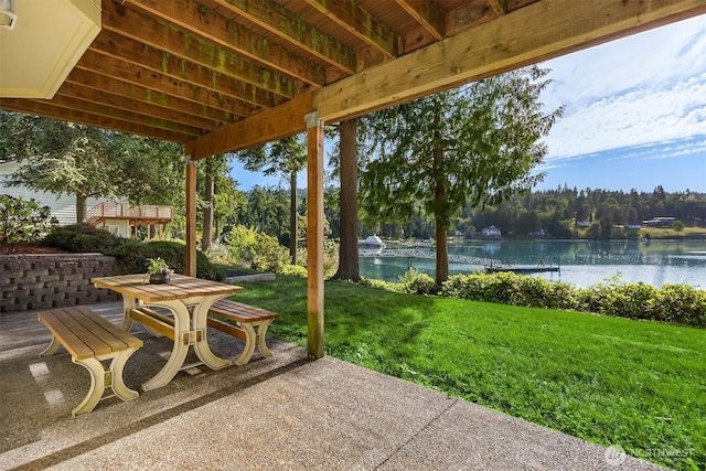 115 Quarry Rd, Port Ludlow, WA 98365 - view of patio / terrace with a water view
