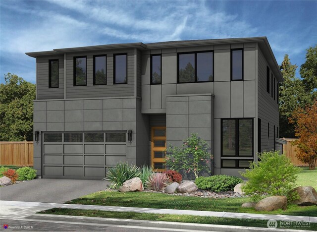 1418 238th St SE, Bothell, WA 98021 - contemporary home featuring driveway and an attached garage