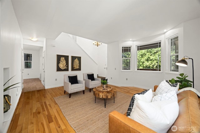 3 Spring Rd, Bellingham, WA 98229 - living area featuring light wood finished floors, a chandelier, and recessed lighting