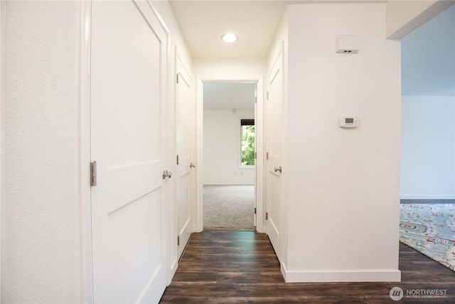 525 Lebo Blvd Unit G3, Bremerton, WA 98310 - hall with dark wood-style flooring and recessed lighting
