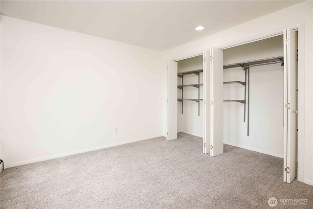 525 Lebo Blvd Unit G3, Bremerton, WA 98310 - unfurnished bedroom with multiple closets, carpet floors, and recessed lighting
