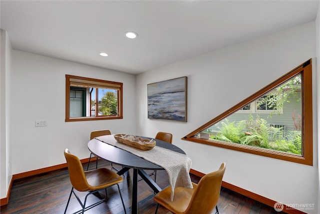 2770 Westlake Ave N Unit 6, Seattle, WA 98109 - dining room with recessed lighting and dark wood finished floors