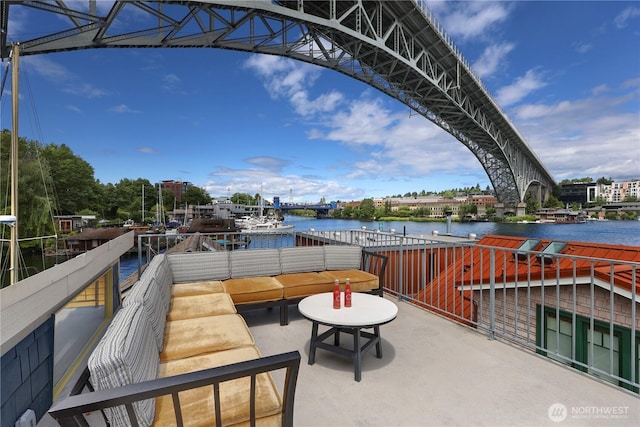 2770 Westlake Ave N Unit 6, Seattle, WA 98109 - view of patio featuring a water view