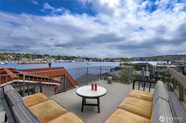 2770 Westlake Ave N Unit 6, Seattle, WA 98109 - view of patio / terrace featuring a water view