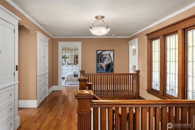 3804 S Mcclellan St, Seattle, WA 98144 - corridor featuring light wood-type flooring and ornamental molding