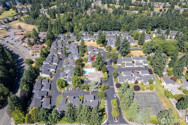 3207 SW 319th St Unit 48, Federal Way, WA 98023 - aerial overview of property's location featuring nearby suburban area and a tree filled landscape